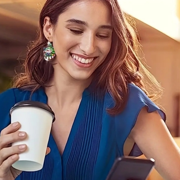 Snowman Christmas Earrings - Picture 3 of 6